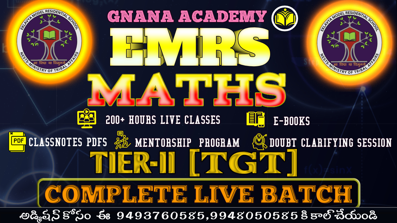 EMRS 2025-26 | TIER-II [ TGT ] MATHS | 200+ LIVE HOURS | COMPLETE LIVE CLASSES 