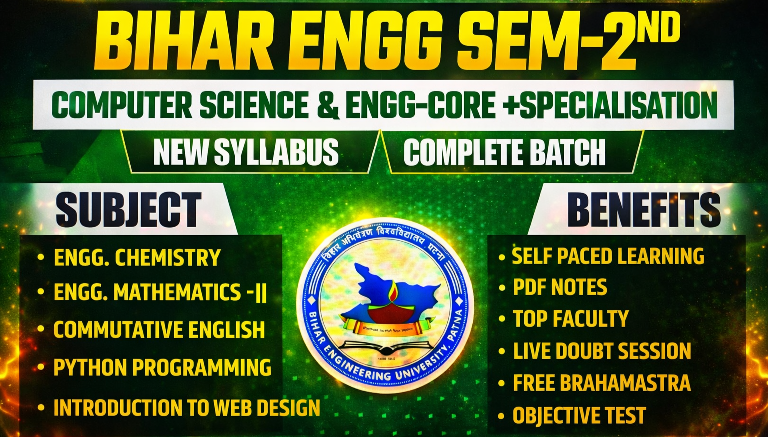 2ND SEM COMPUTER SCIENCE ENGG. CORE+SPECIALISATION