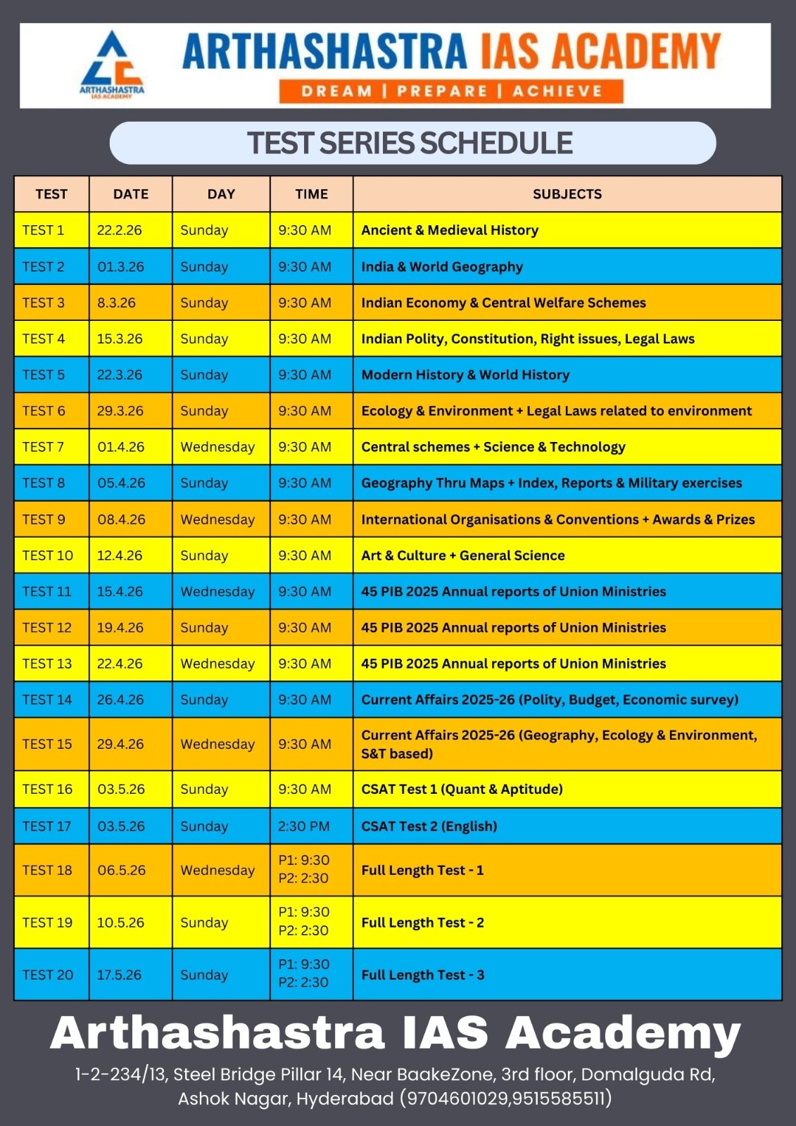 UPSC CSE 2026 PRELIMS TEST SERIES 