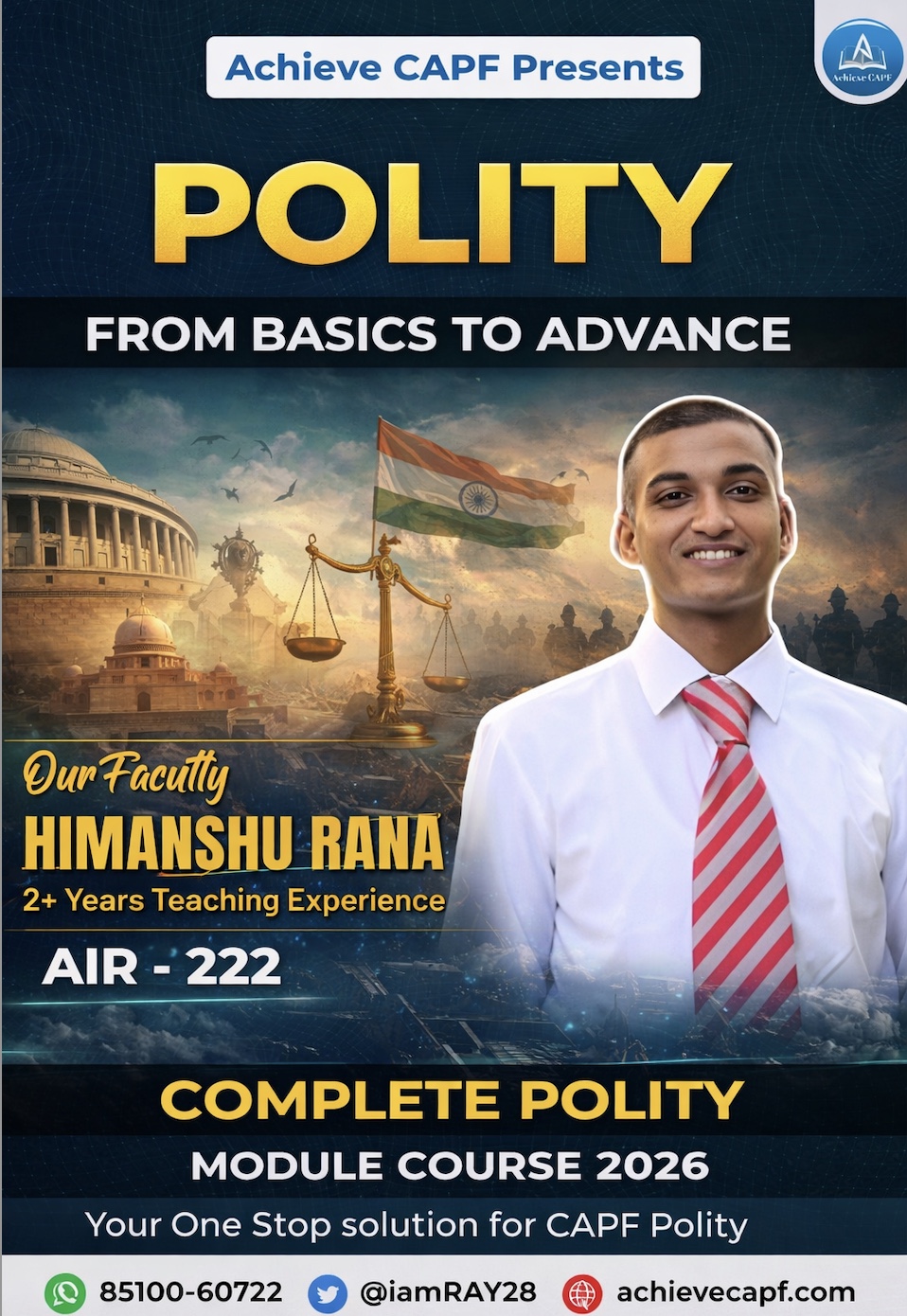 CAPF 2026 POLITY MODULE (by Himanshu Sir AIR 222)