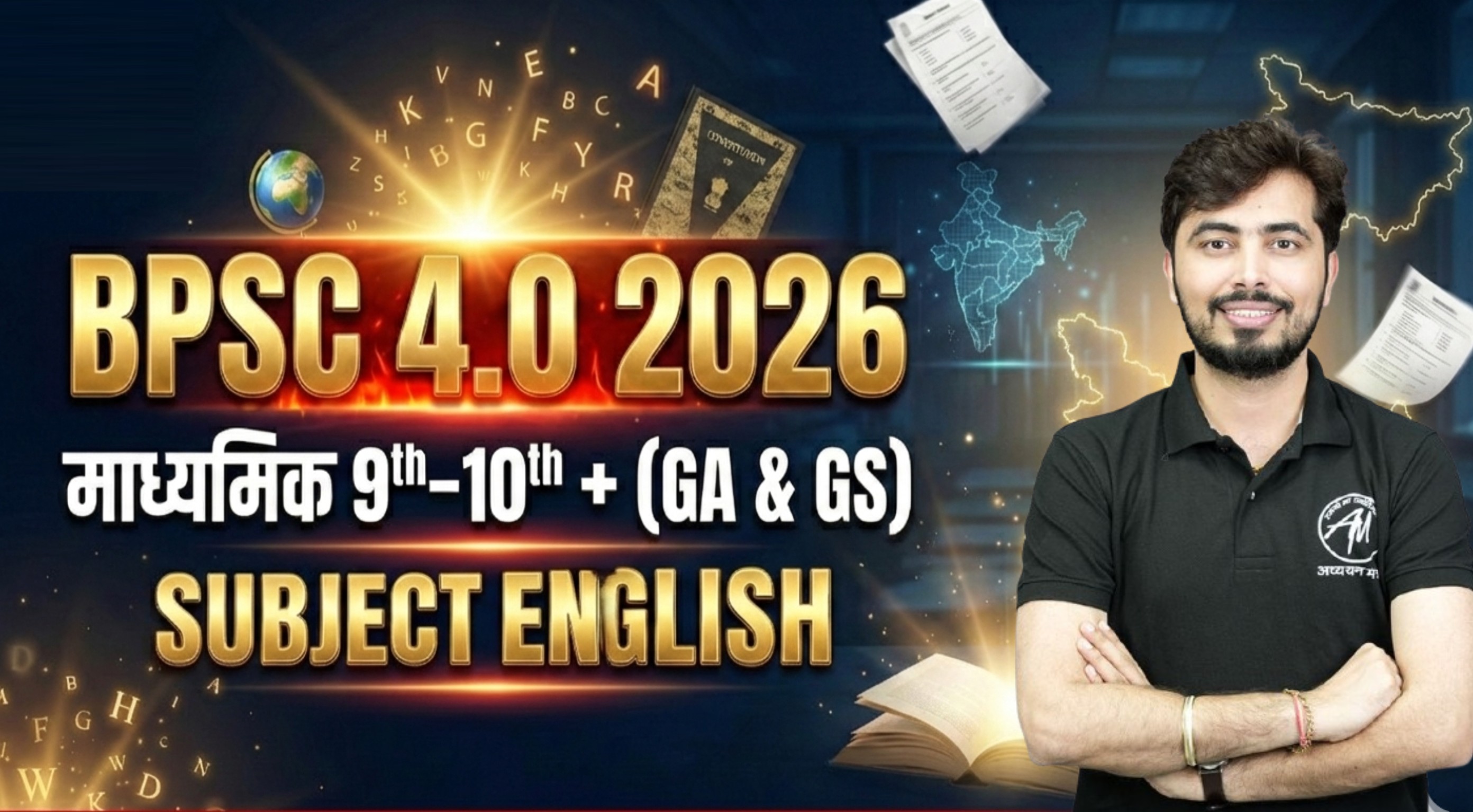 BPSC 4.0 माध्यमिक (9th to 10th+GA & GS) ENGLISH 2026