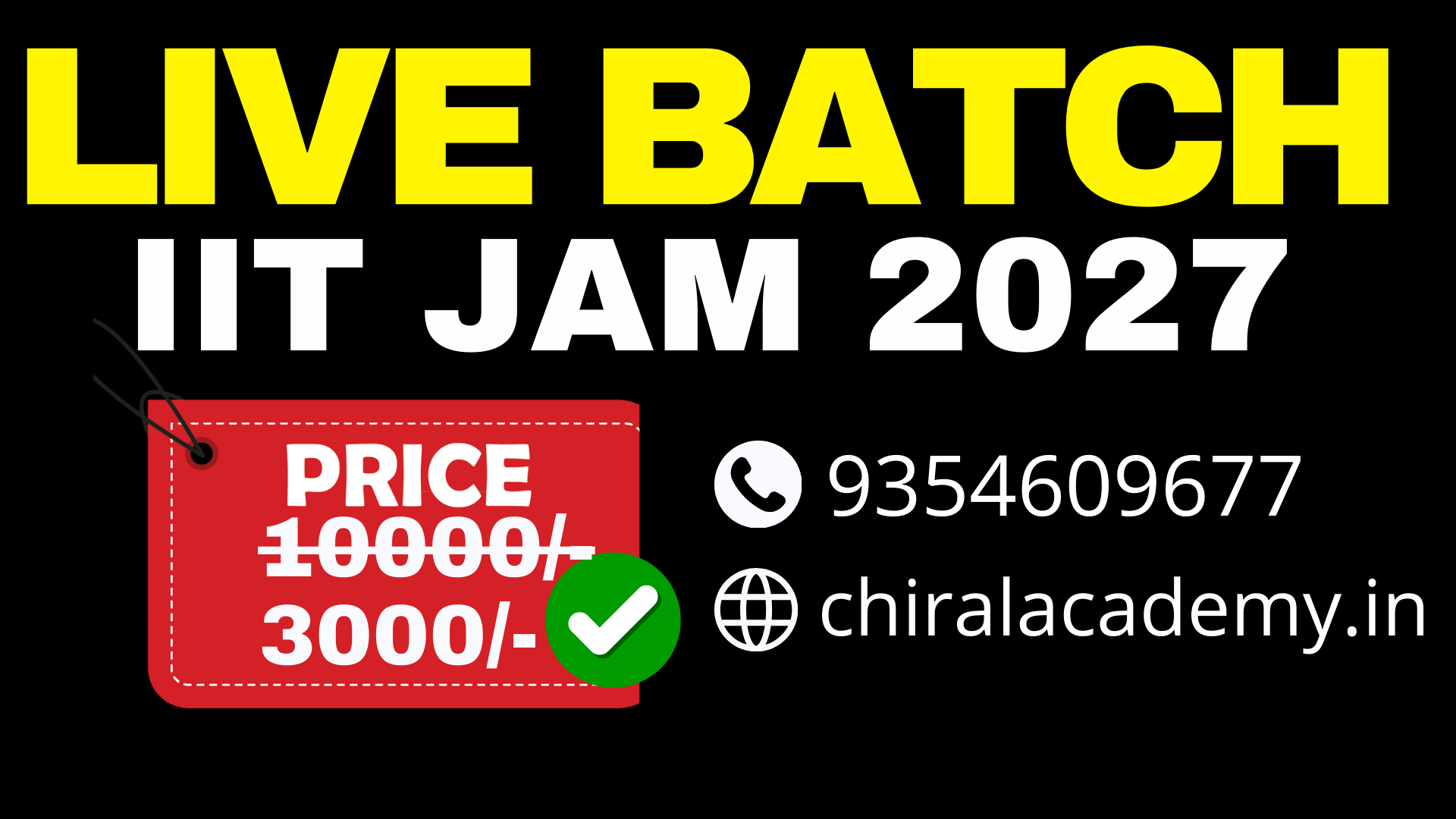 🎯 LIVE BATCH PRO – IIT JAM 2027
