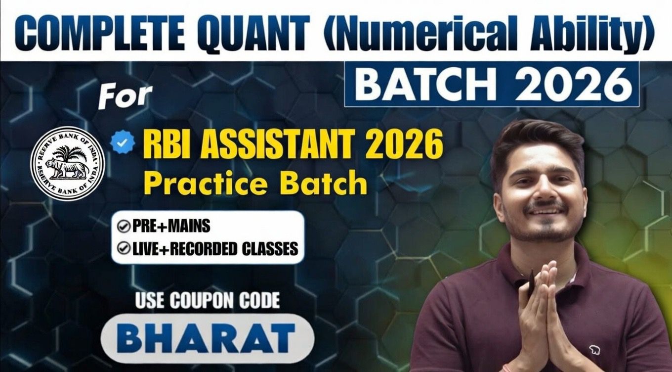  RBI ASSISTANT Complete Quant Batch @Rs599