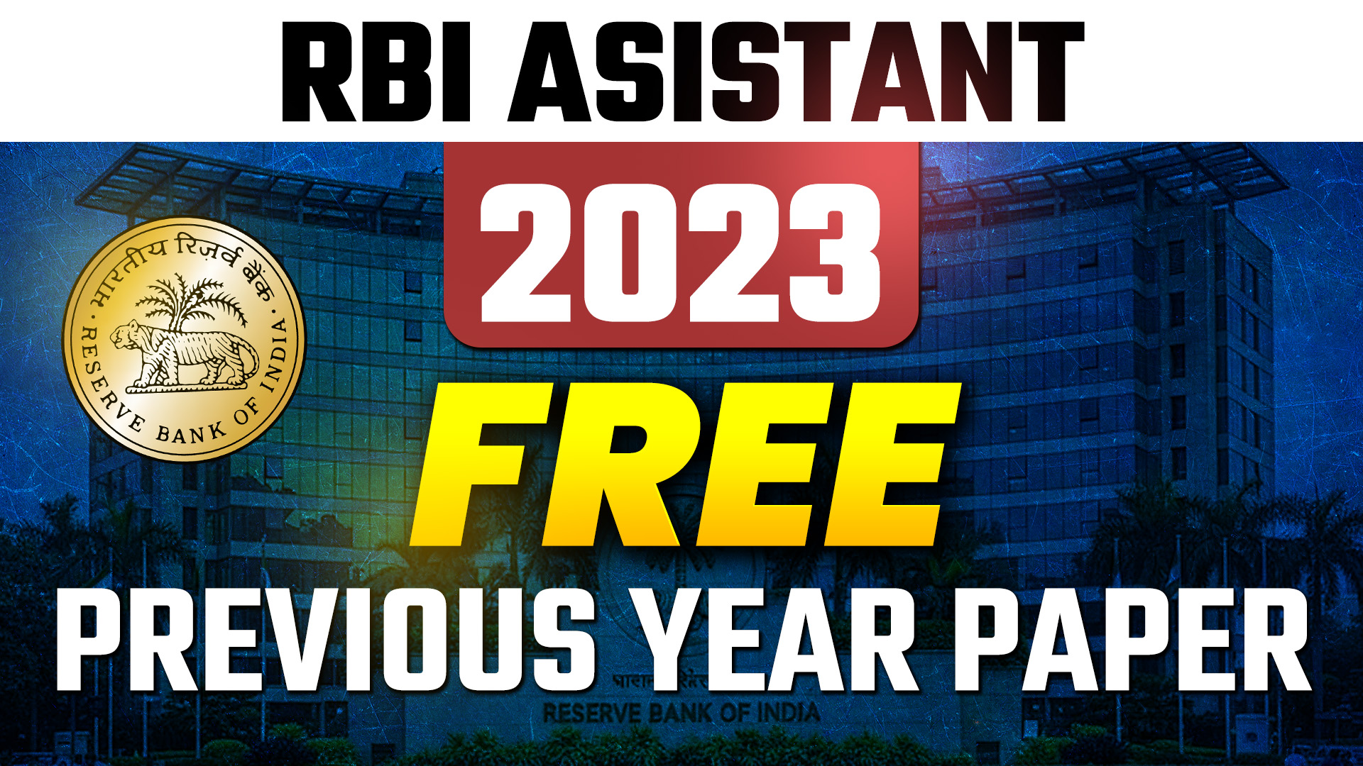 RBI Assistant FREE Previous Year Paper 2023 | Real Exam Level Practice
