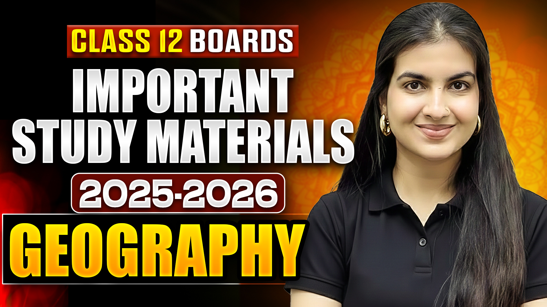 Important Study Materials - Geography Class XII