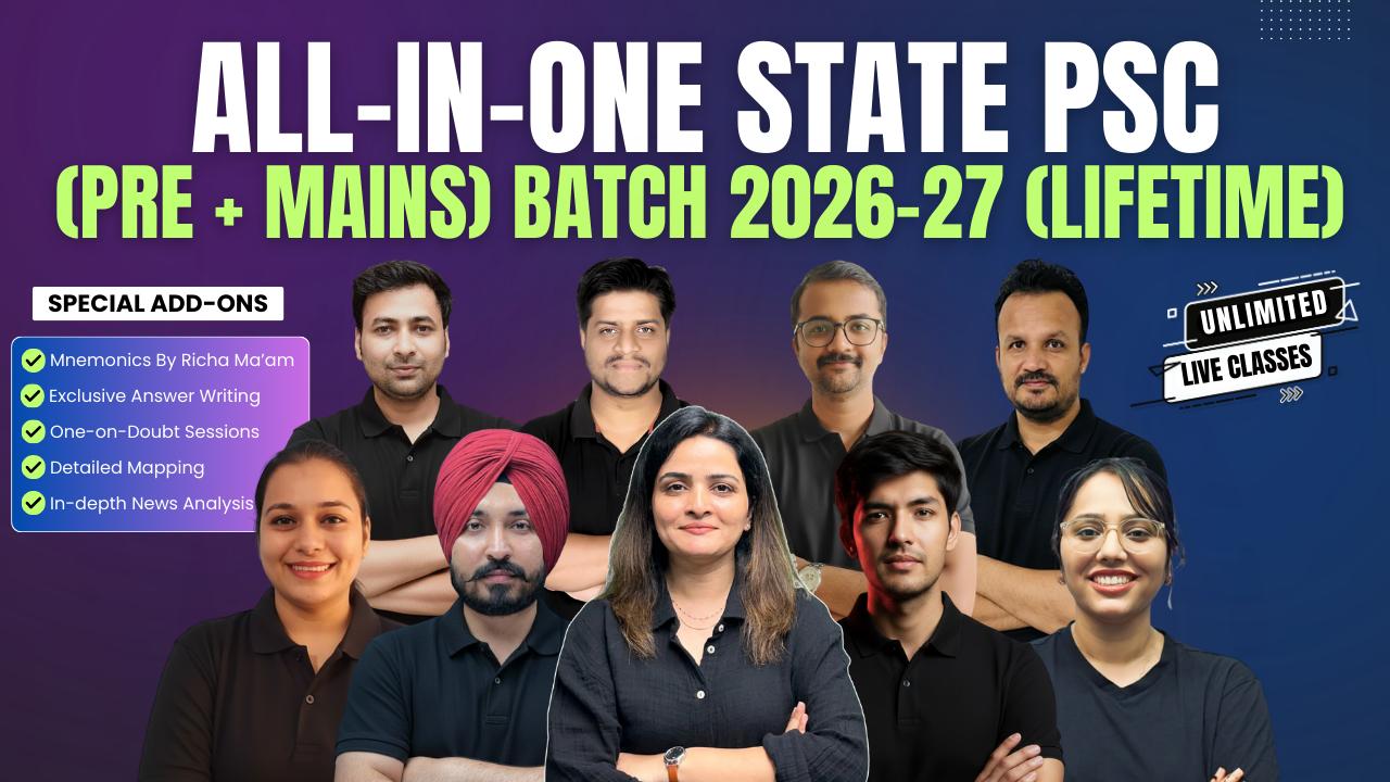 All in One State PCS (Pre & Mains) Batch 2026-27 (LIFETIME)