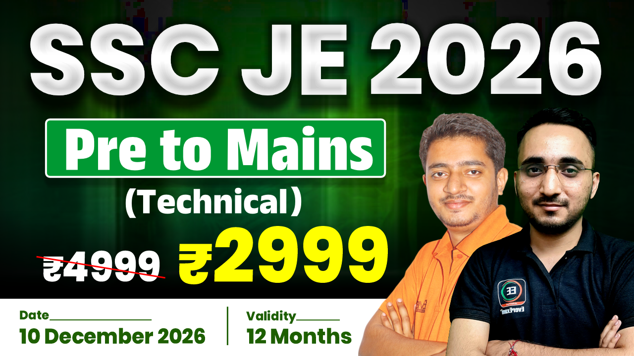 SSC JE PRE to Mains 2026 (Tech only)