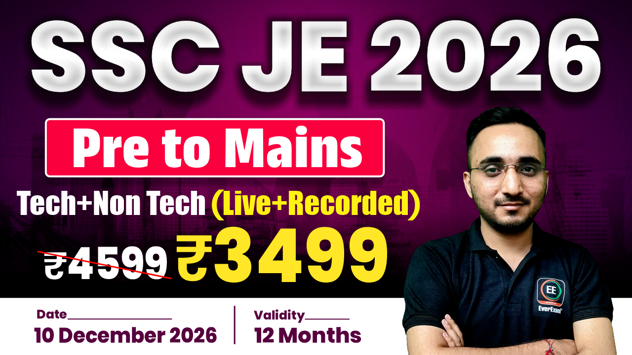 SSC JE PRE to Mains 2026 (Tech + Non Tech)