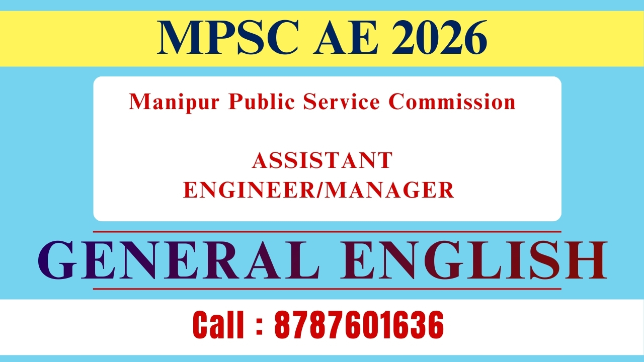 MPSC AE/MANAGER (GENERAL ENGLISH)