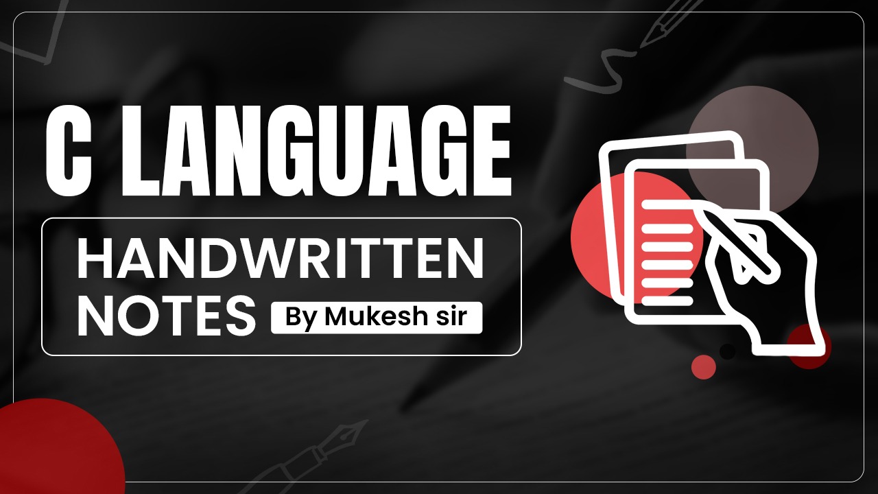 C Lang Hand Written Notes