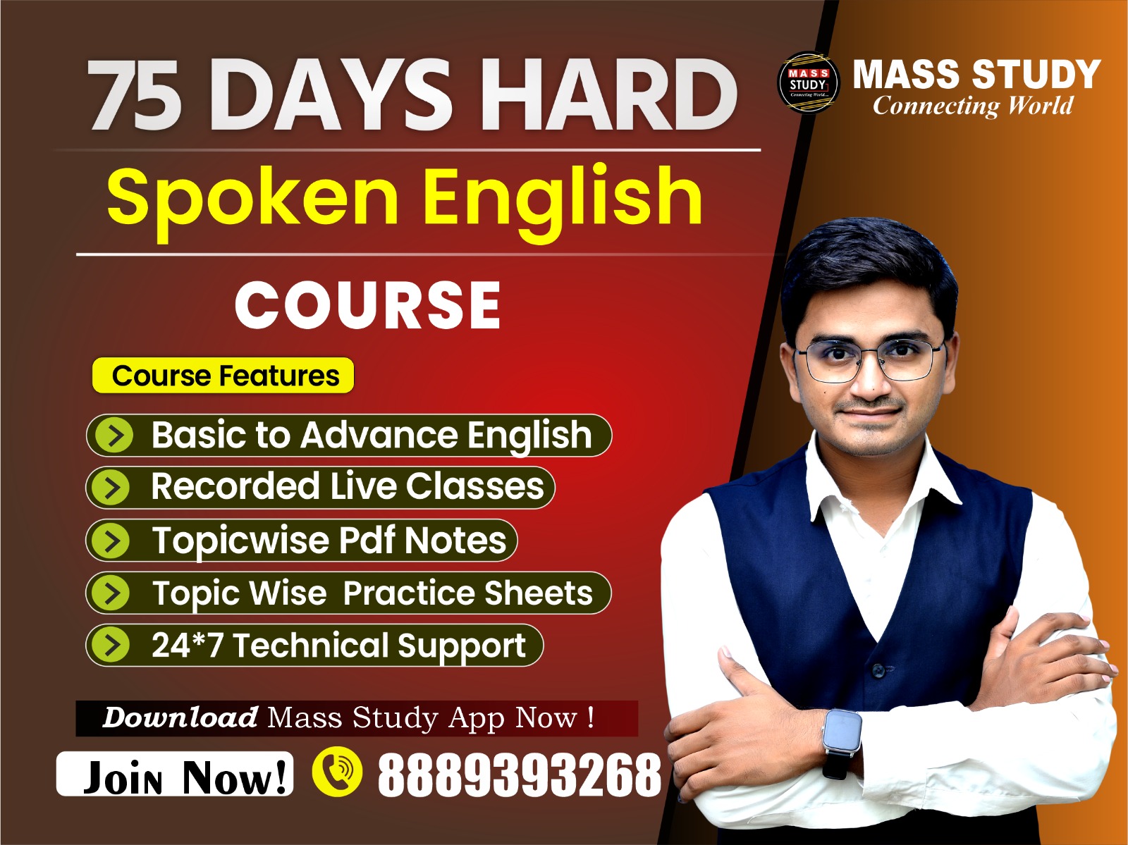 75 Days Hard Spoken English Course