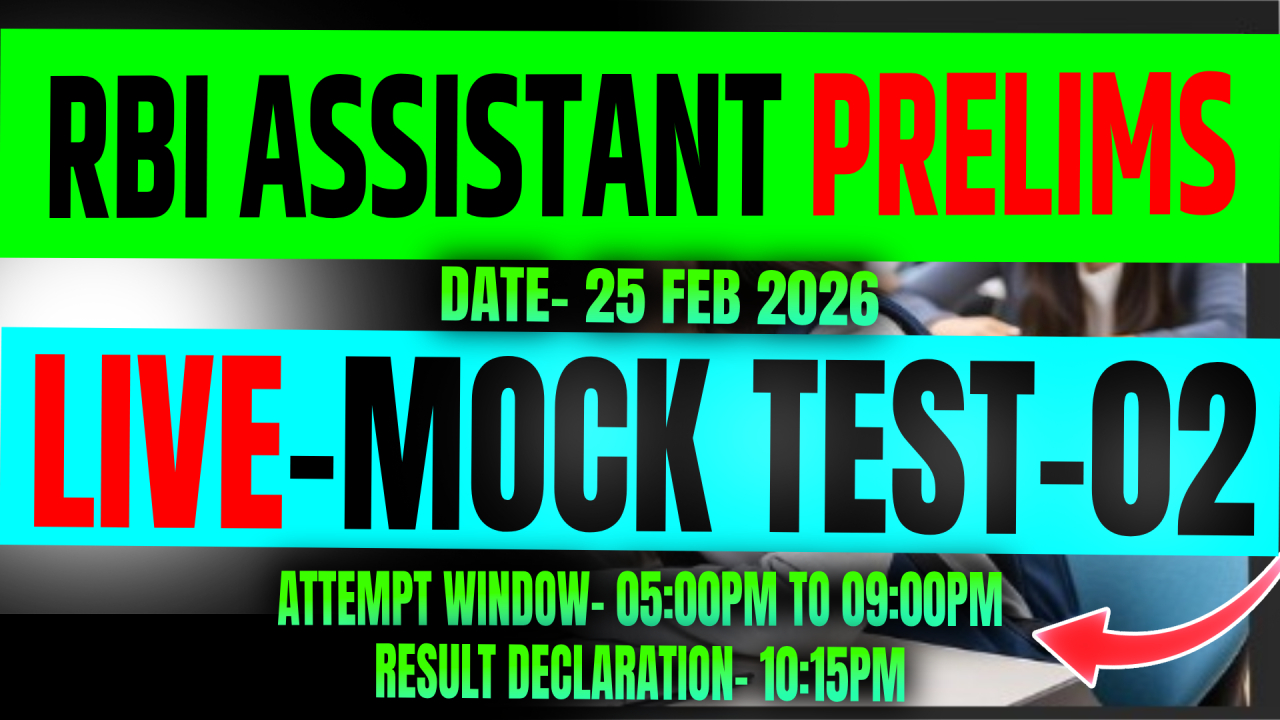 RBI Assistant Live Mock 2026
