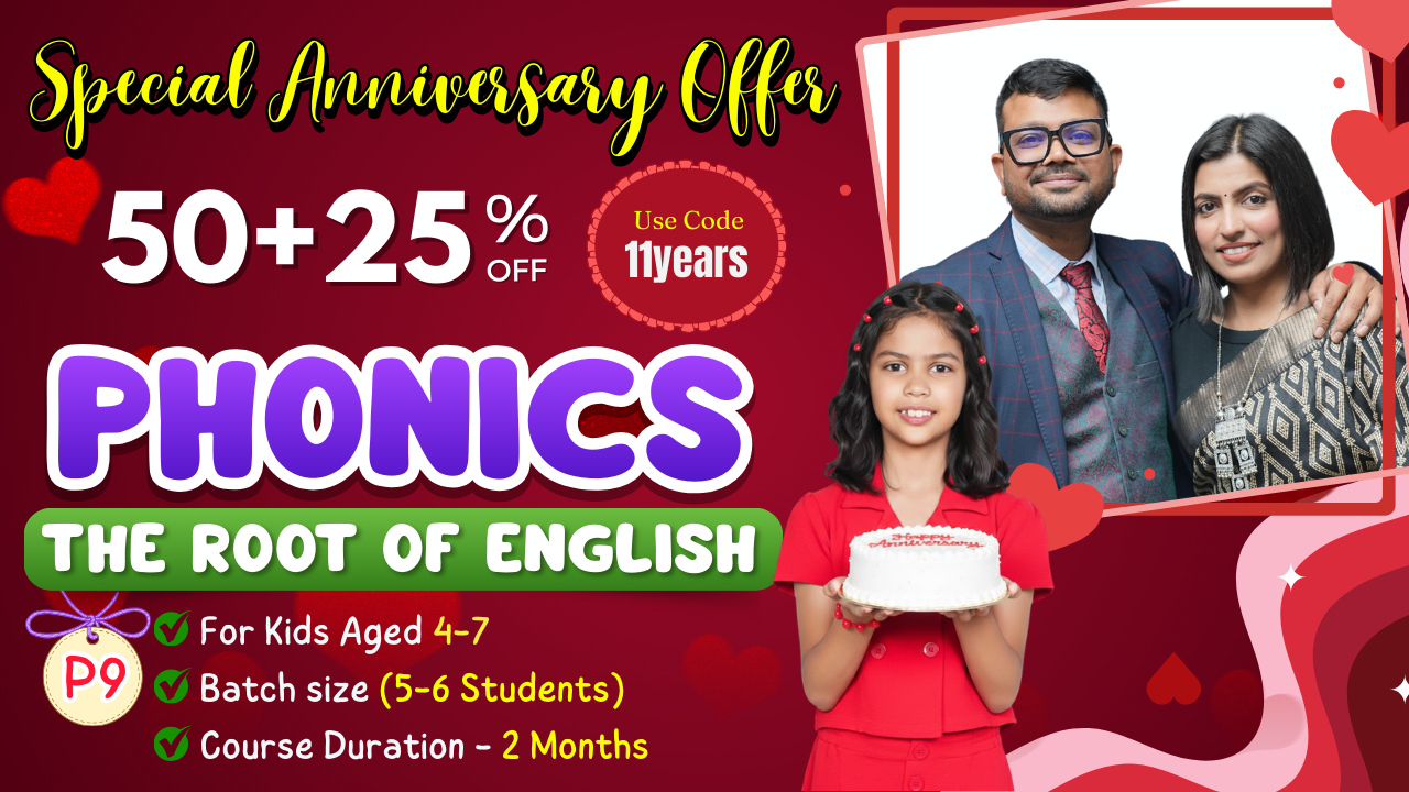 2-Month Phonetics Course on Zoom (P9 = 4-7 Year)