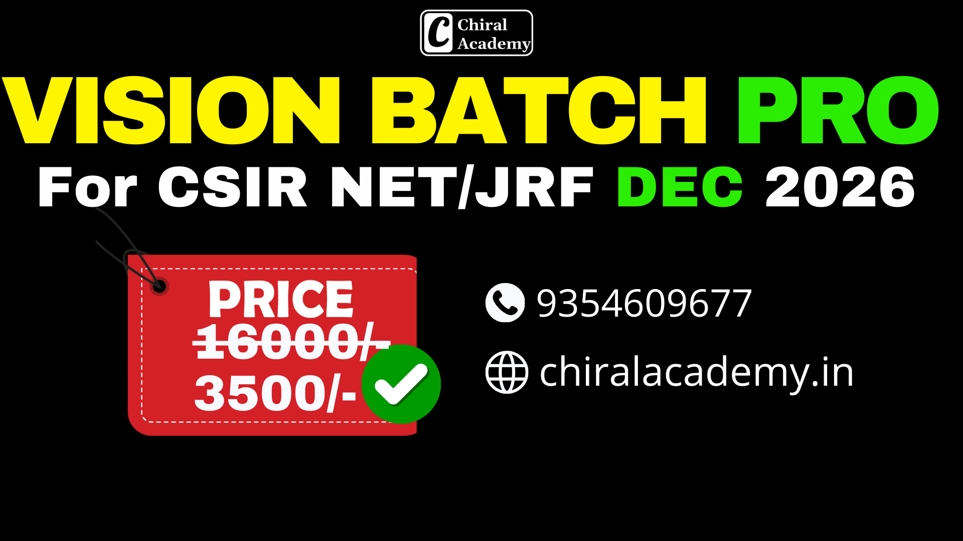 🎯VISION BATCH PRO FOR CSIR NET/JRF DEC 2026