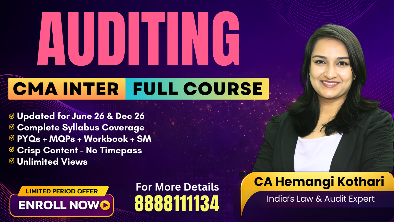 Auditing | CA Hemangi Kothari | CMA Inter