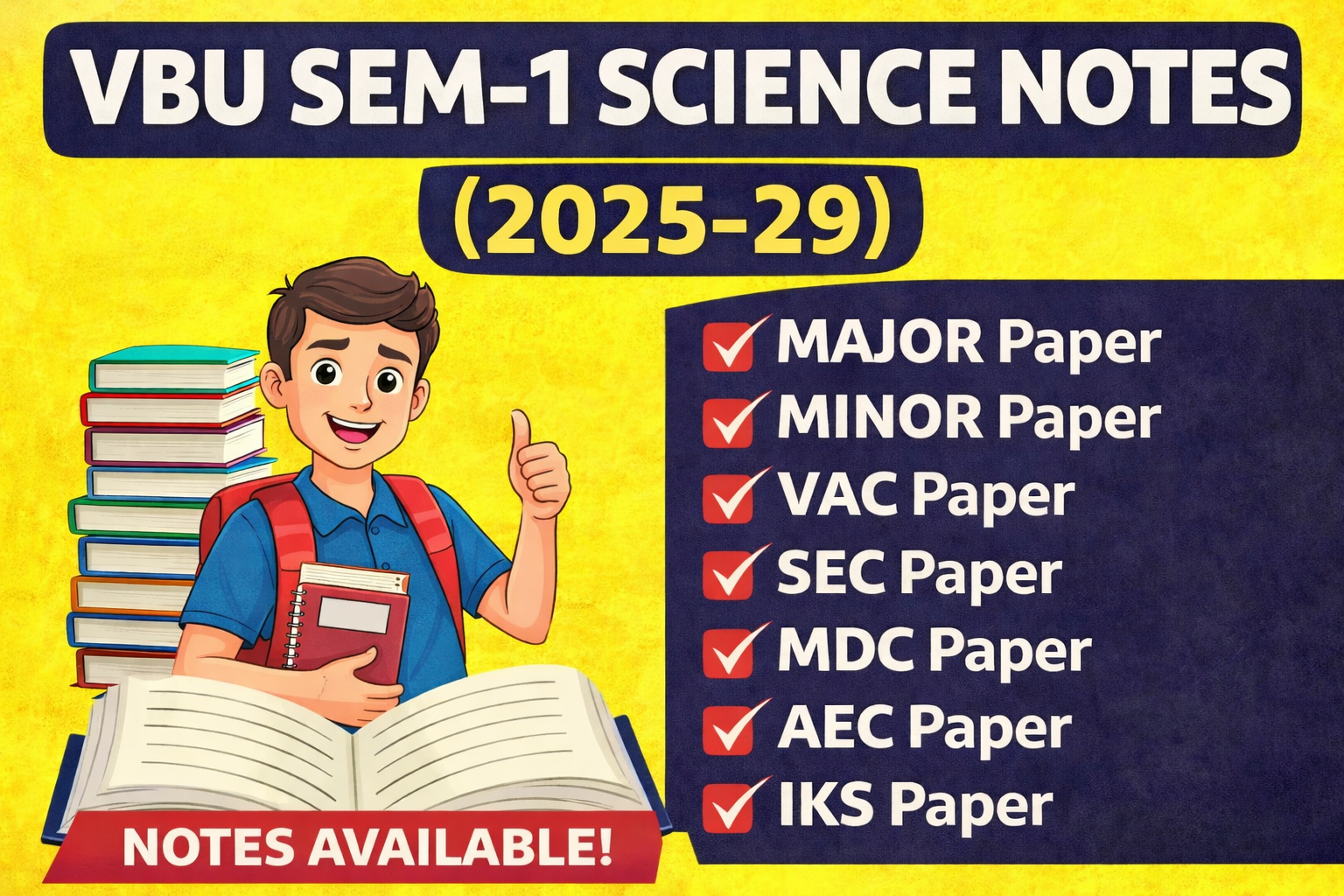 VBU B.SC SEM 1 NOTES [2025 - 2029 ]