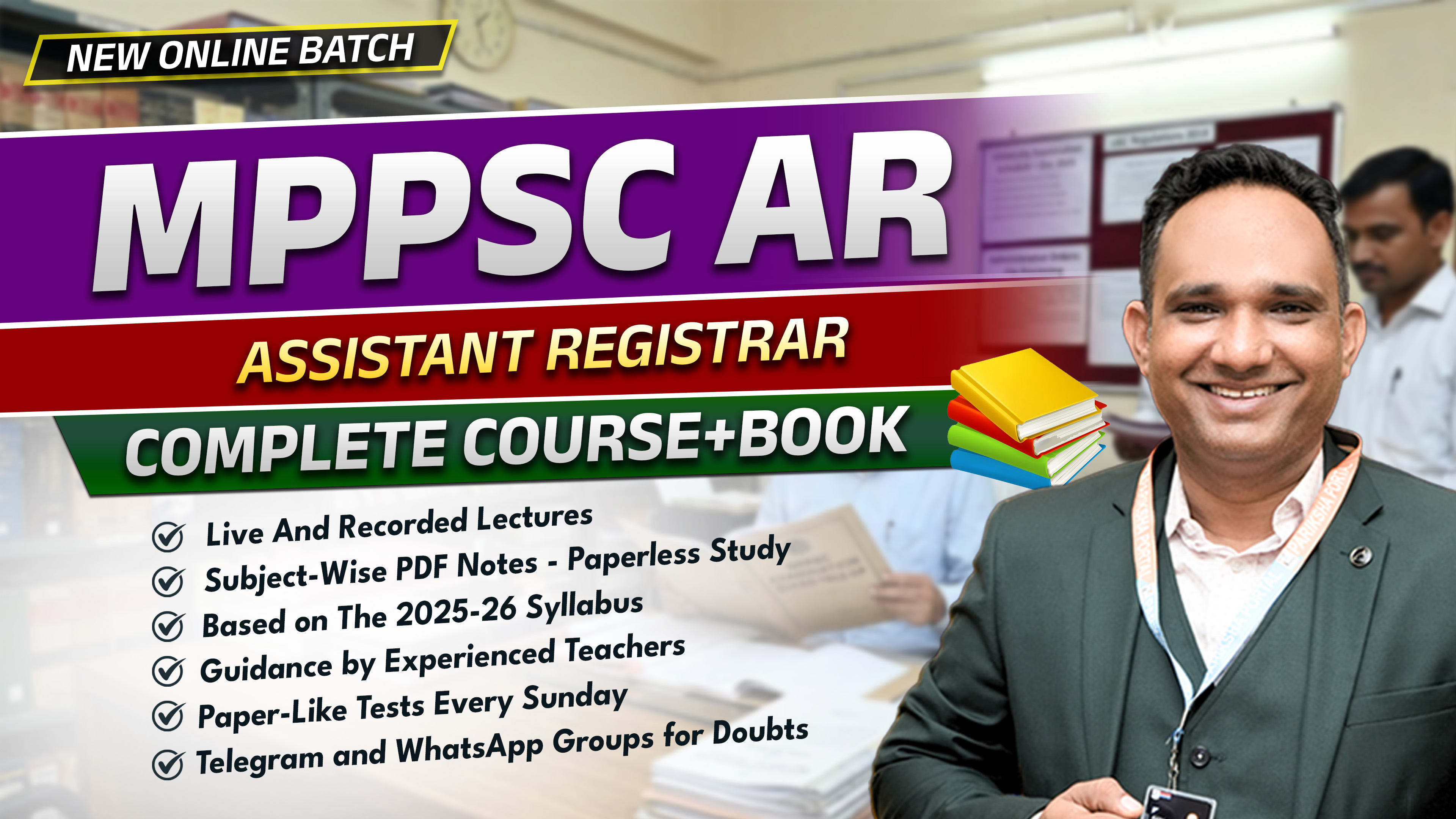 MPPSC Assistant Registrar 2026 with booklets