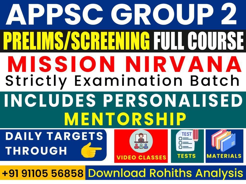 APPSC Group 2 Exclusive PRELIMS- MISSION NIRVANA BATCH