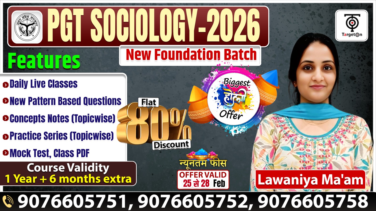 PGT Sociology 2026 - New Foundation Batch 