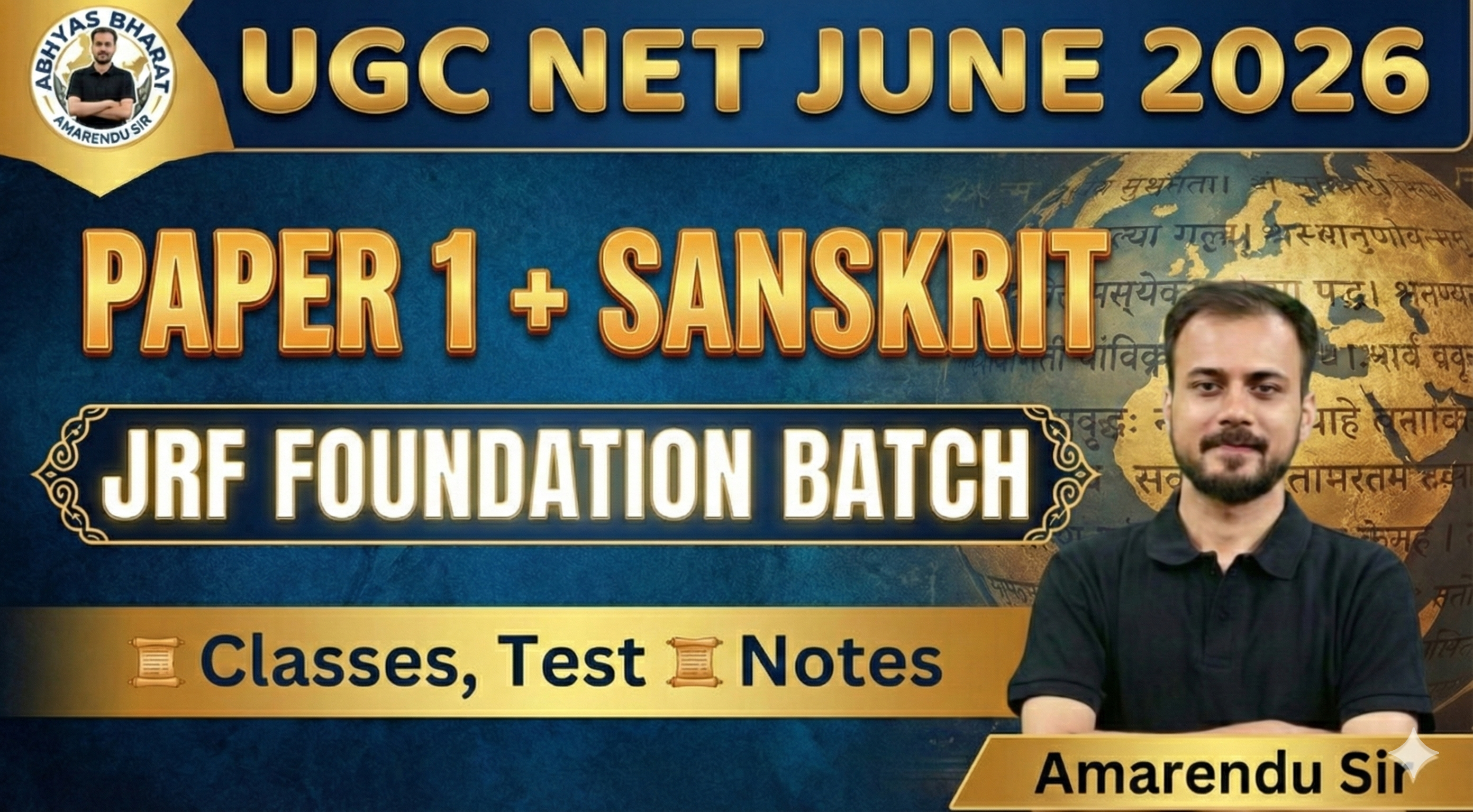 UGC NET SANSKRIT JUNE 2026 | Paper 1 + Paper 2 | Foundation Batch | Live + Recorded