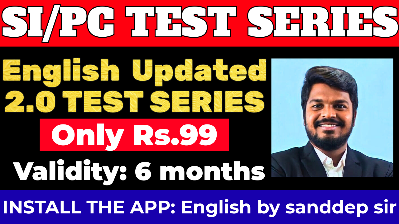 TS/AP SI-CONSTABLE ENGLISH TEST SERIES COURSE