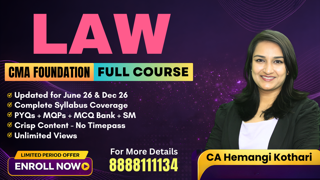 Law & Communication | CMA Foundation by CA Hemangi Kothari