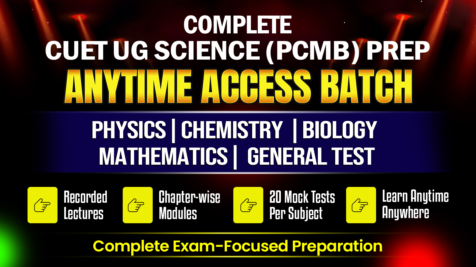   Complete CUET UG Science (PCMB) Prep - Anytime Access Batch