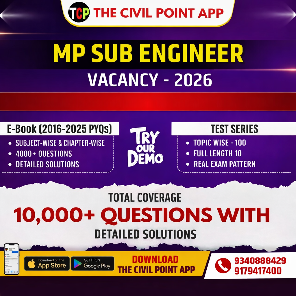   Mp Sub Engineer Vacancy 2026 | E book , Practice Questions & Test Series 