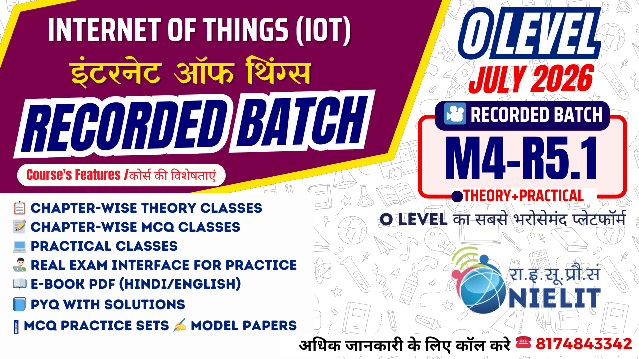 Internet of Things IoT (M4-R5.1) Recorded Batch JUL 2026