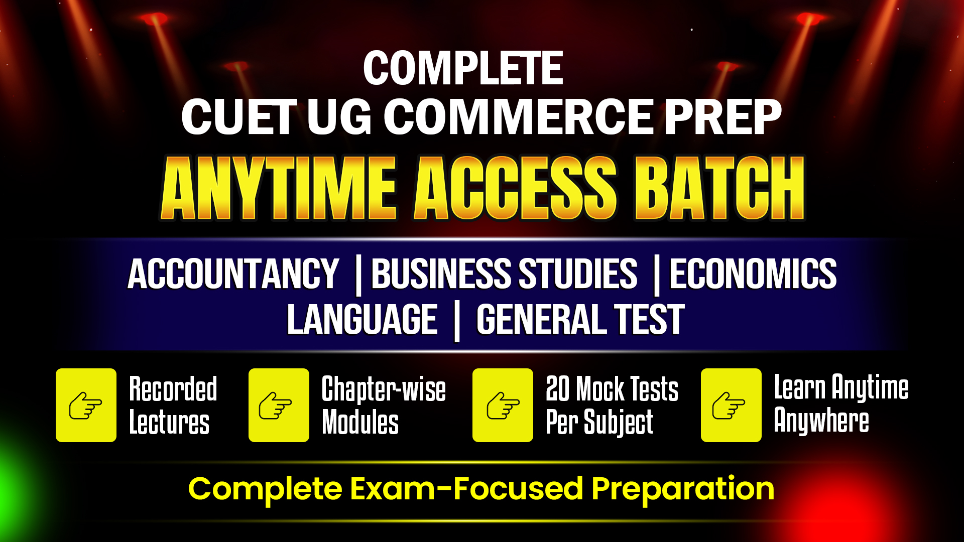 Complete CUET UG Commerce Prep - Anytime Access Batch 