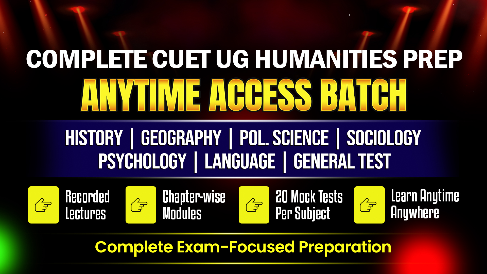 Complete CUET UG Humanities Prep - Anytime Access Batch 