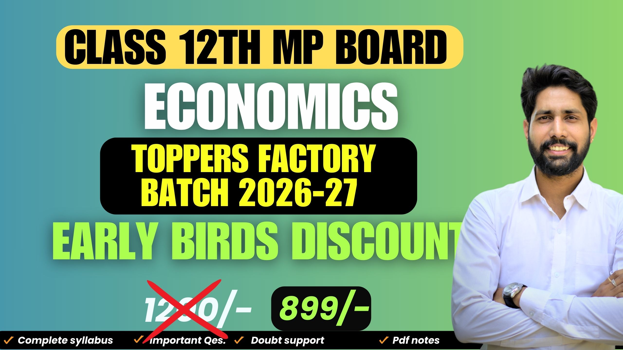  Economics- Toppers factory batch 2026-27
