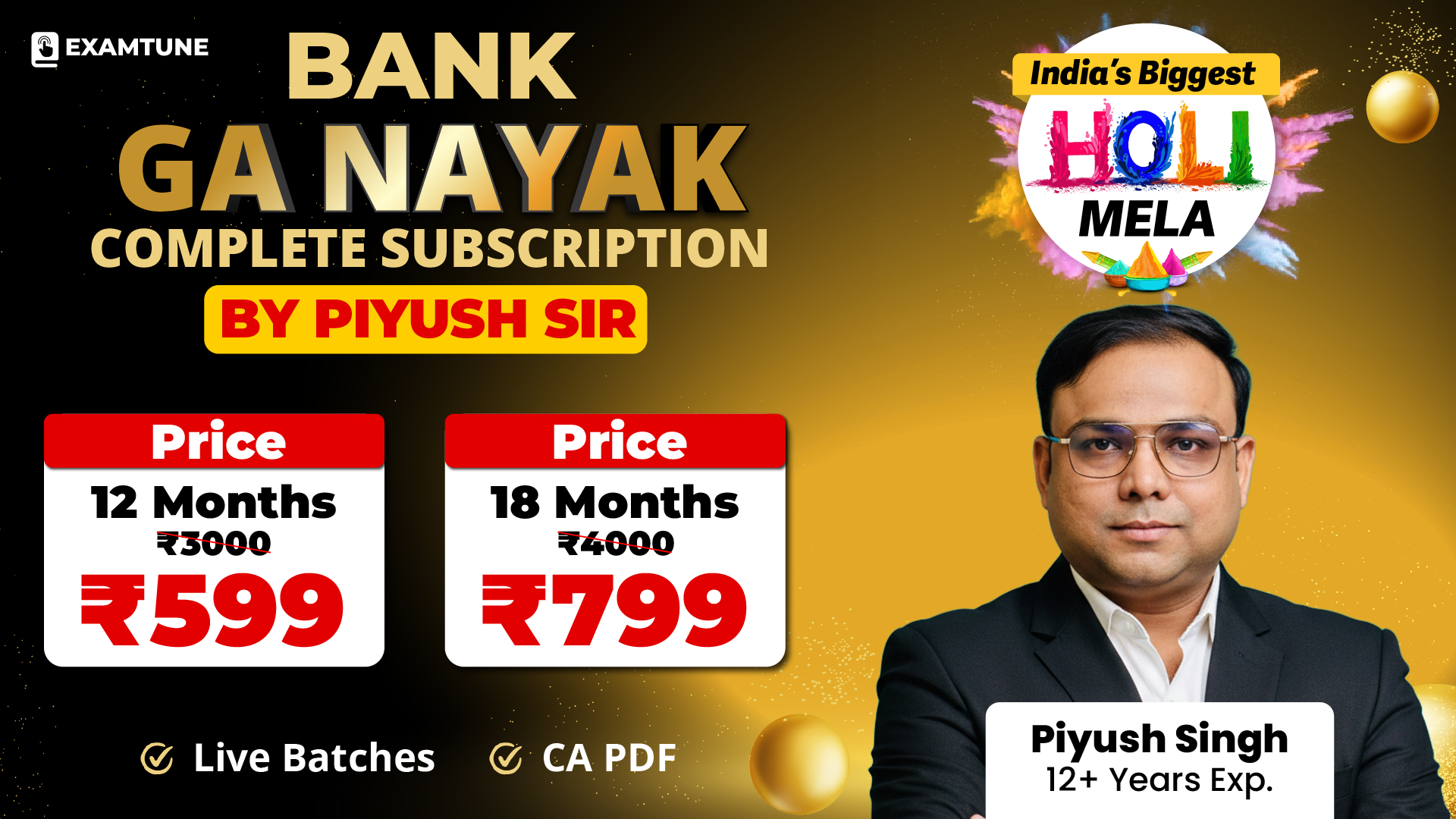 Bank GA Nayak - Banking & Insurance Awareness (Complete Subscription) By Piyush Sir