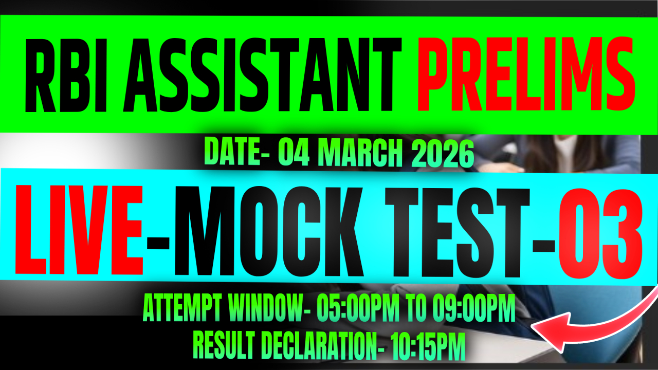 RBI Assistant Live Mock 2026