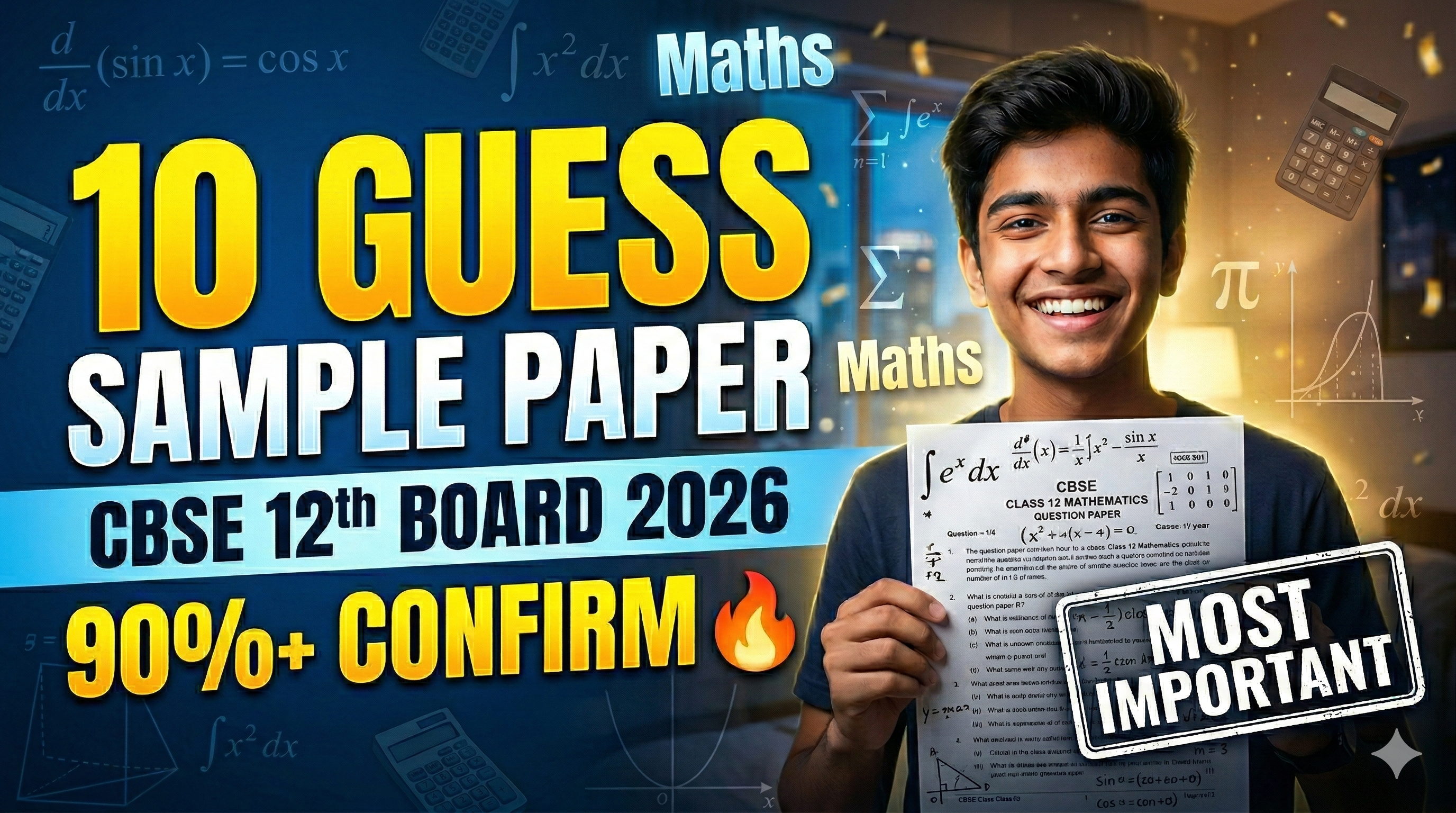 CBSE 12th Maths | 10 Guess Sample Paper with Solutions