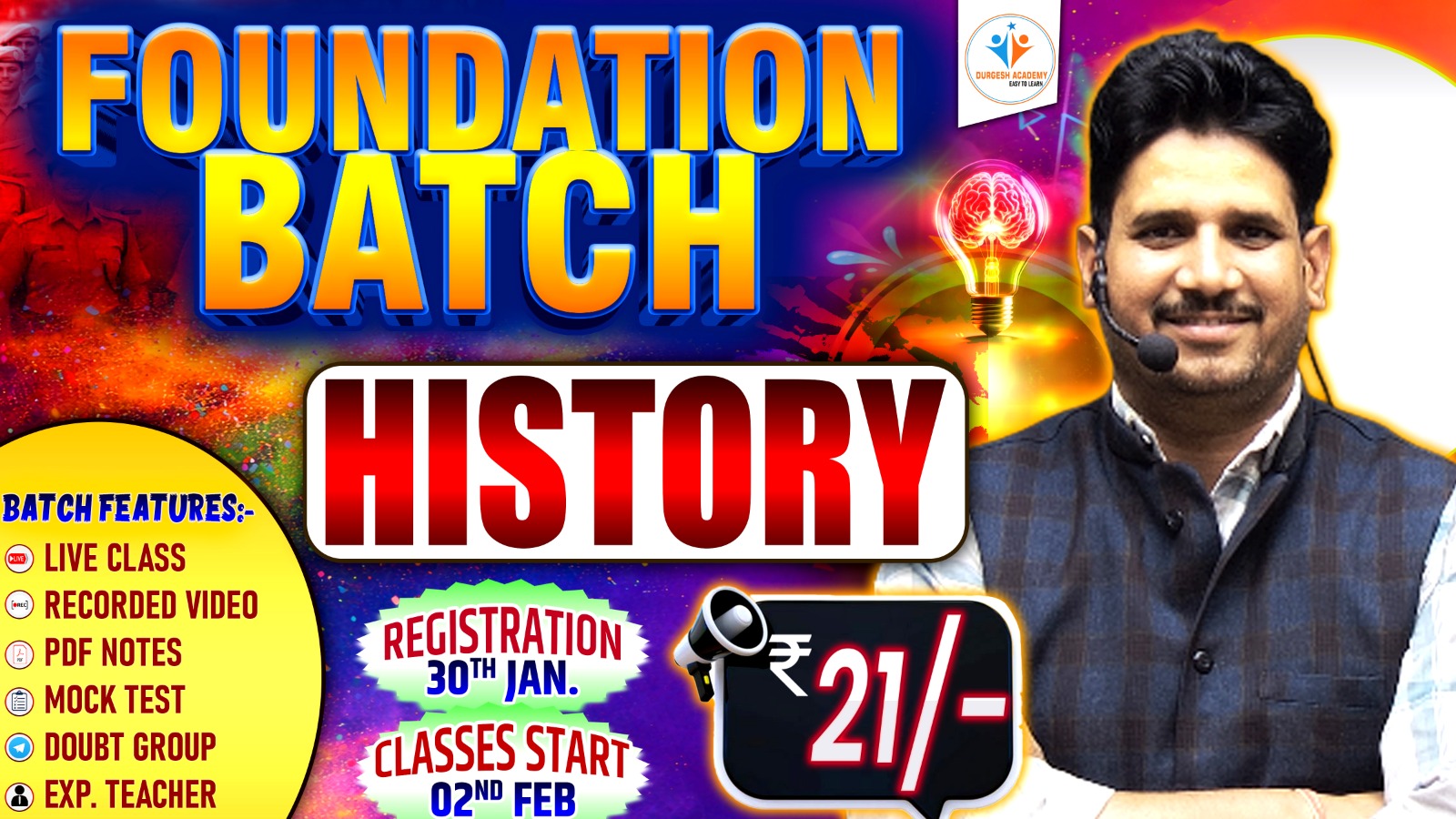 HISTORY FOUNDATION BATCH