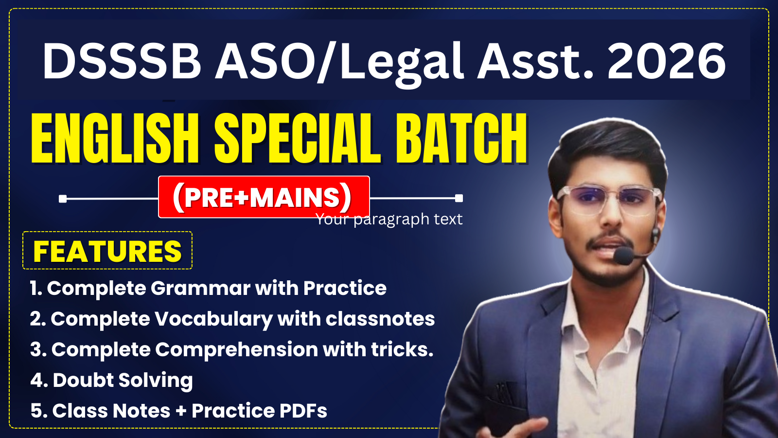 DSSSB ASO/Legal Assistant 2026