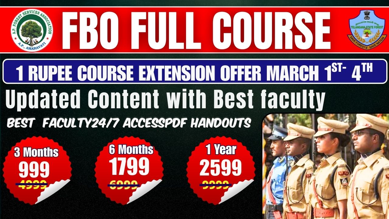 APPSC & TSPSC FBO COURSE (PAPER-1 &2) - Updated