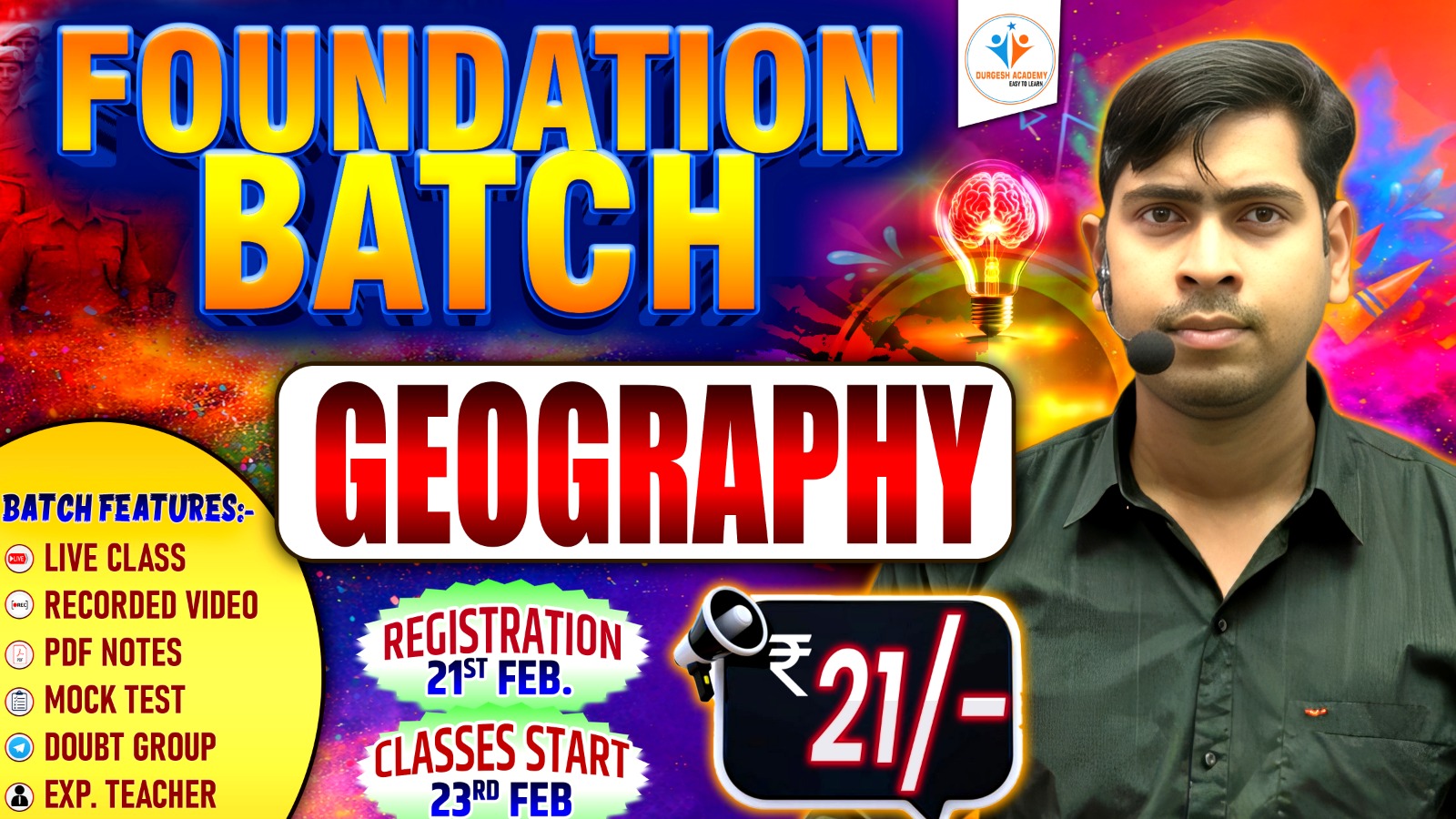 GEOGRAPHY FOUNDATION BATCH