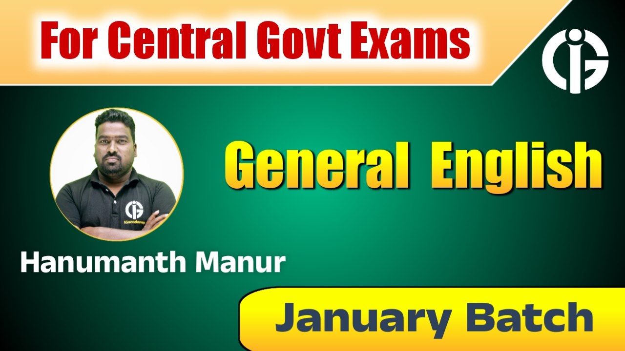 General English - march Batch 