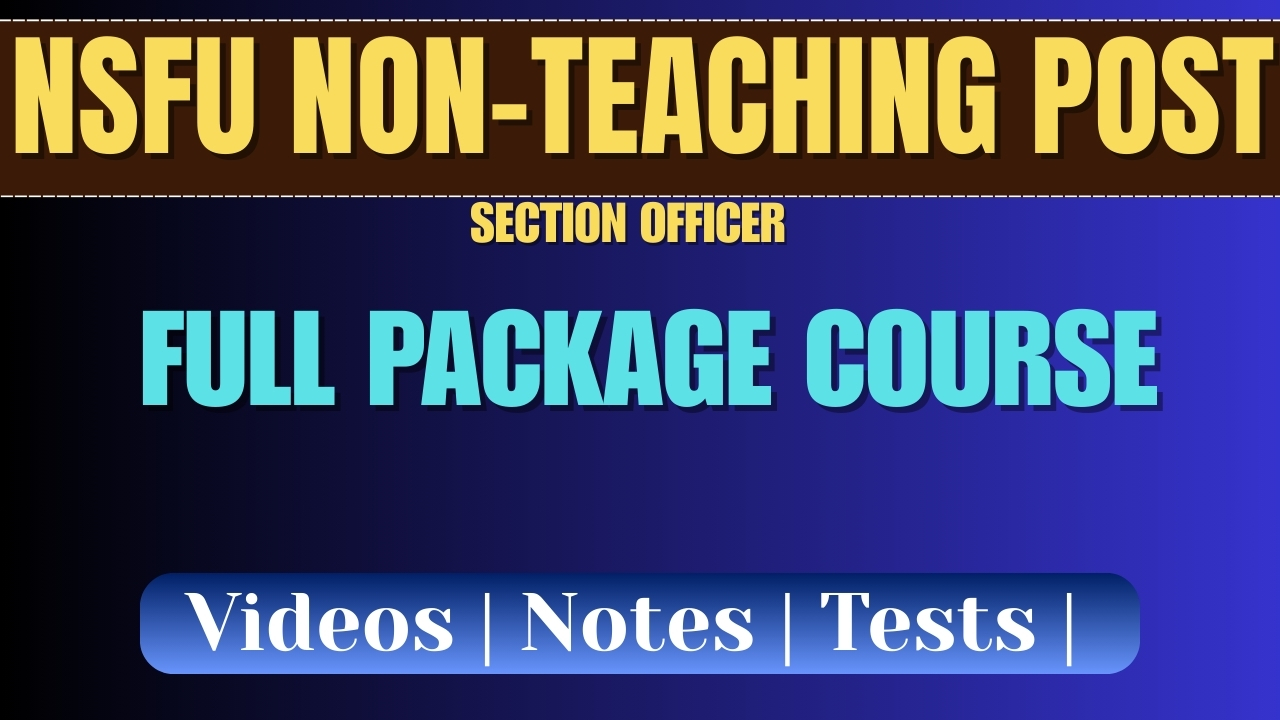 NFSU Section Officer Full Package course