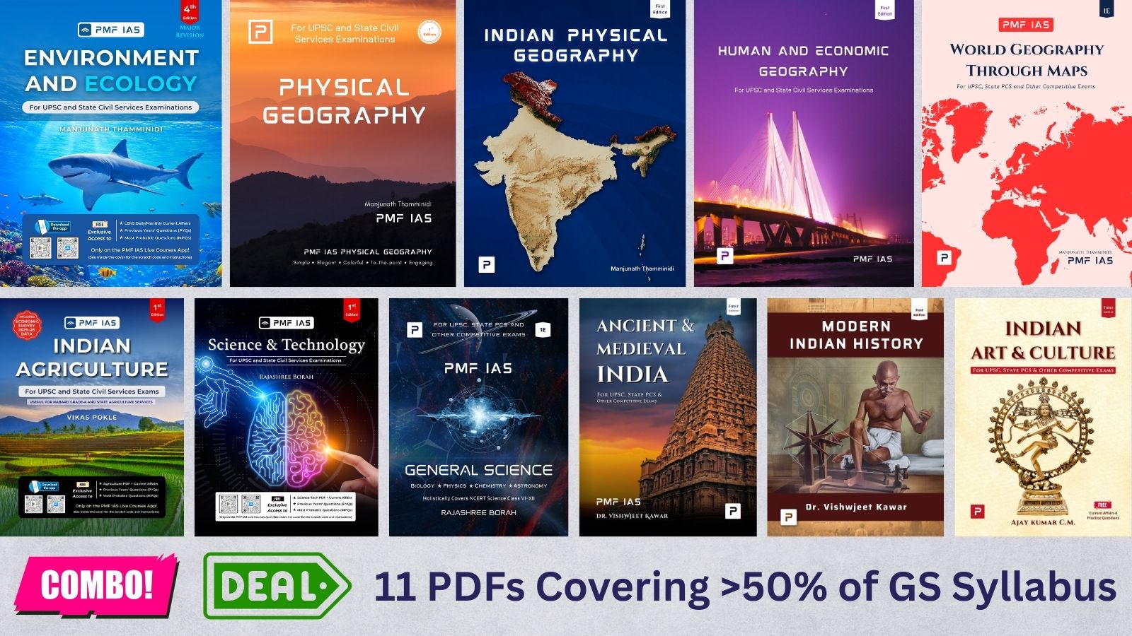 Super-Saver PDF COMBO – 11 PDFs Covering More Than 50% of GS Syllabus