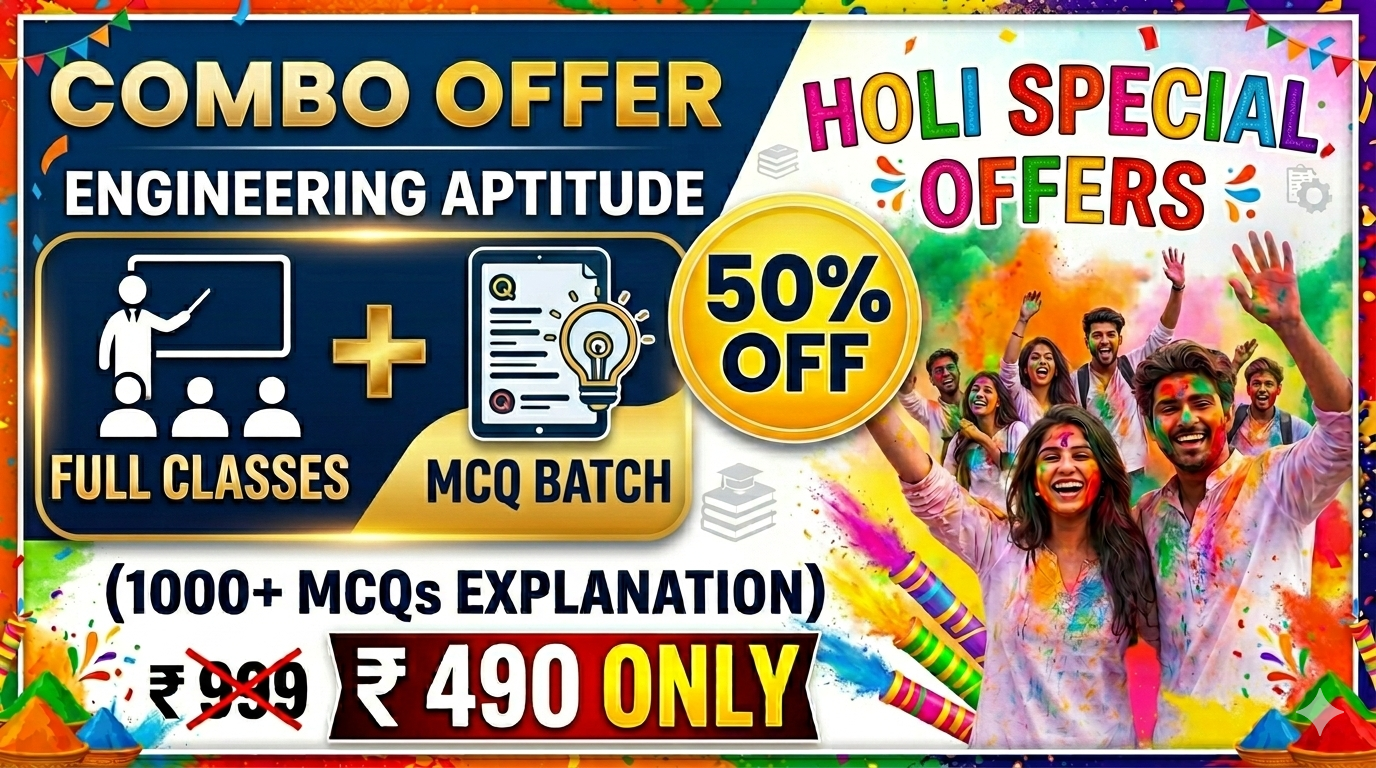 Engineering Aptitude Combo ( Full Classes+ MCQ Batch)