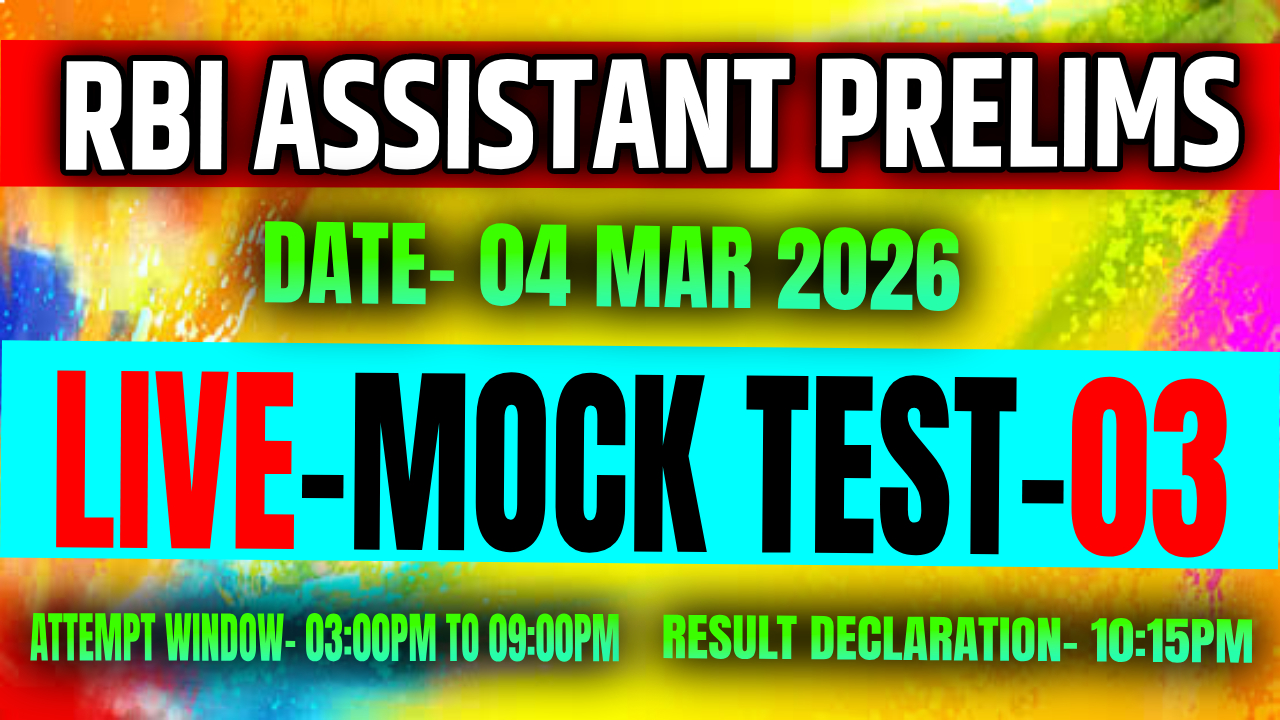 RBI Assistant Live Mock 2026