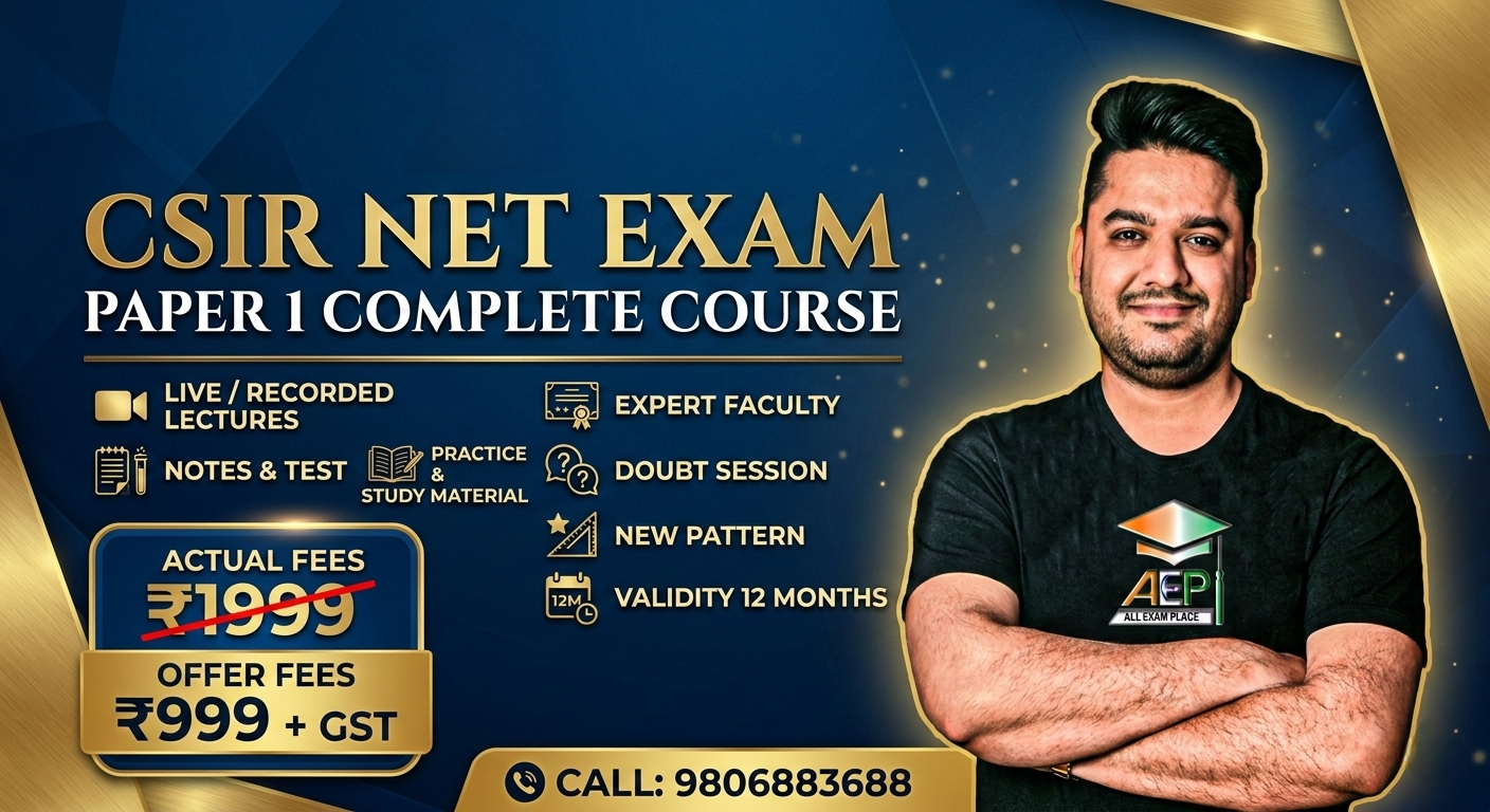 CSIR - NET PAPER -1 COMPLETE COURSE
