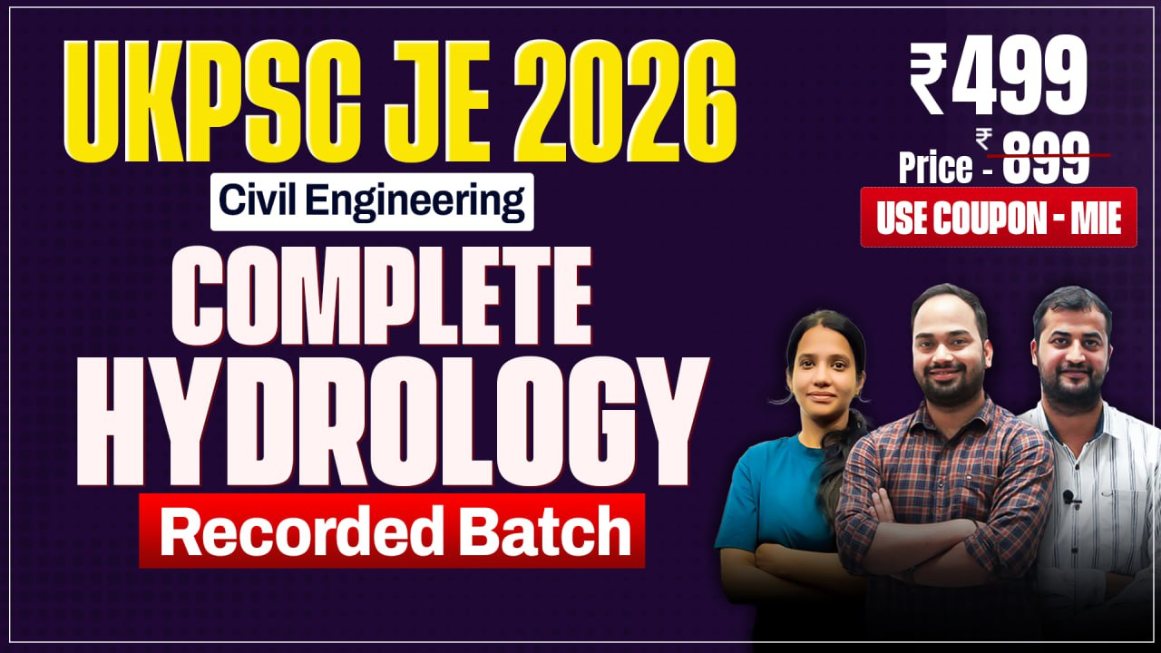 UKPSC JE (Complete Hydrology)