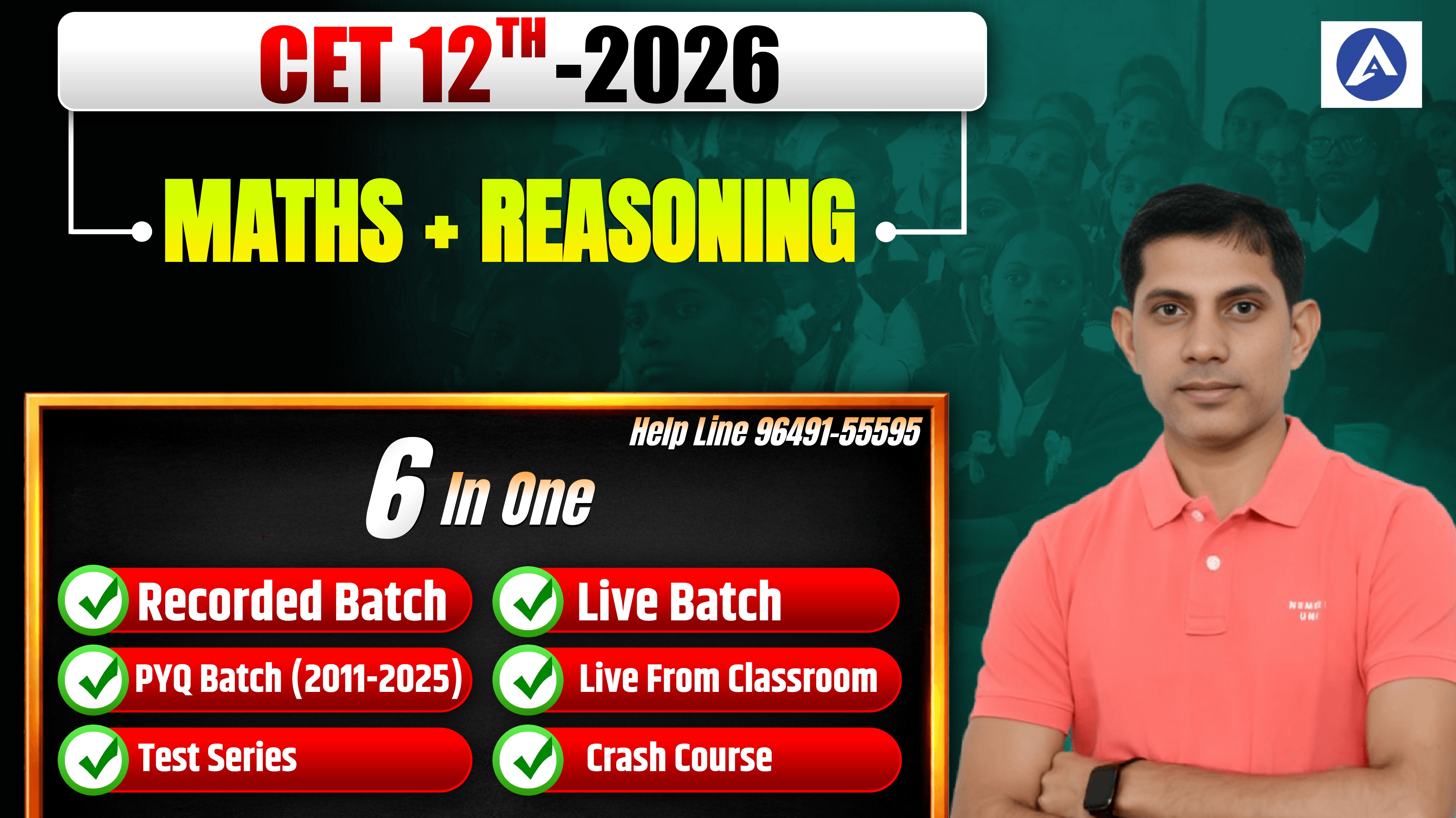 CET 12th - 2026 (Math & Reasoning)