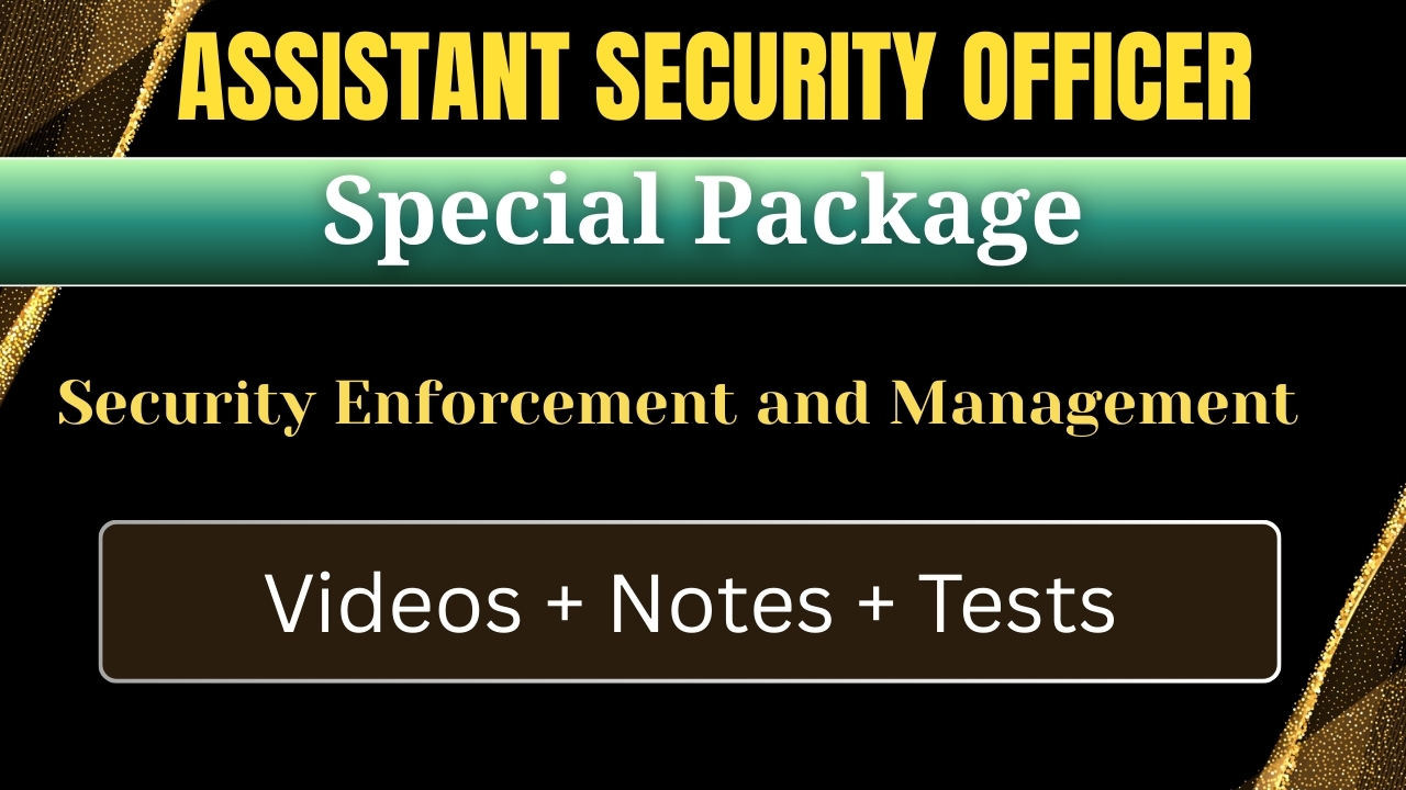  Assistant Security Officer Special Package Course