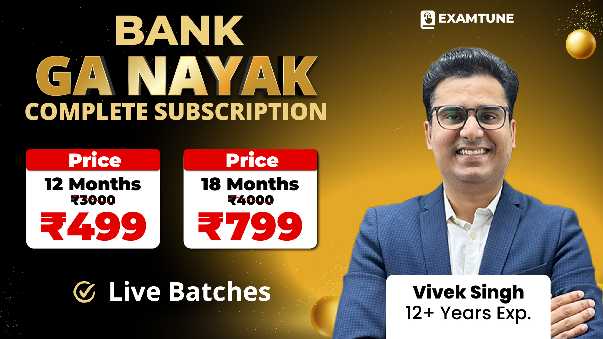GA Nayak Subscriptions For All Banking & Insurance Exam