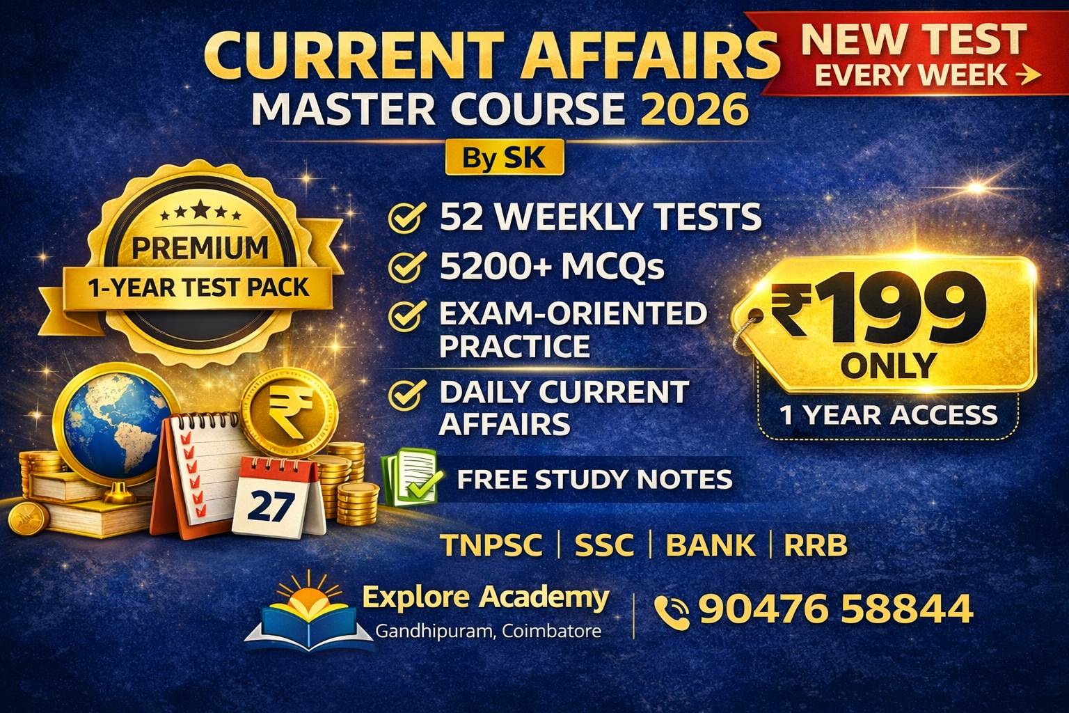 CURRENT AFFAIRS MASTER COURSE 2026 By SK